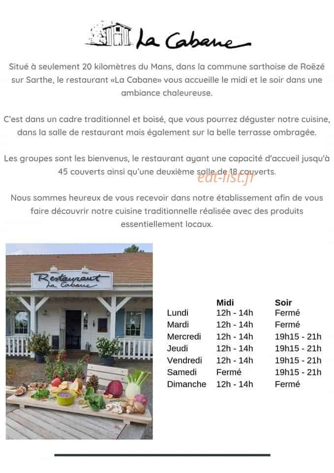 La Cabane — carte page 1