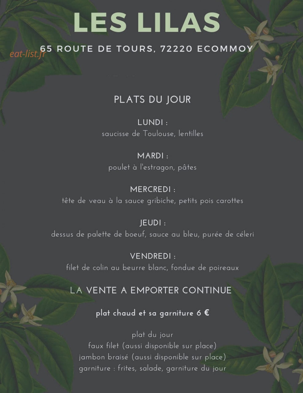 Les Lilas — carte page 1