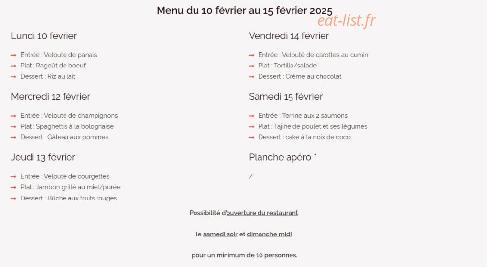 Le Petit Creux Gourmand — carte page 2