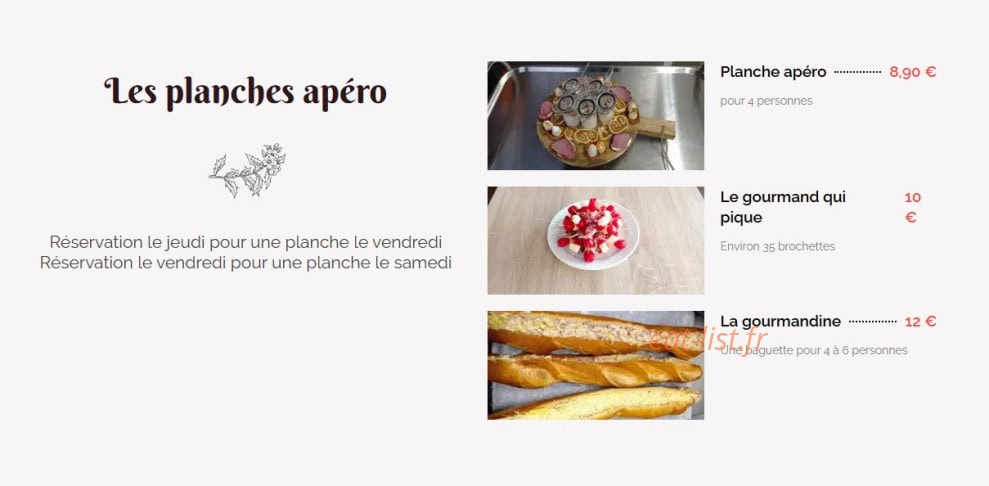 Le Petit Creux Gourmand — carte page 3