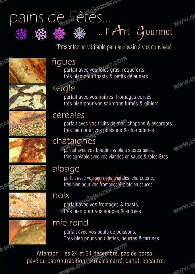 Cave et Pizzas — carte page 2