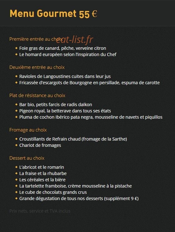 Auberge des Matfeux — carte page 2