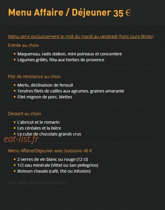 Auberge des Matfeux — carte page 4