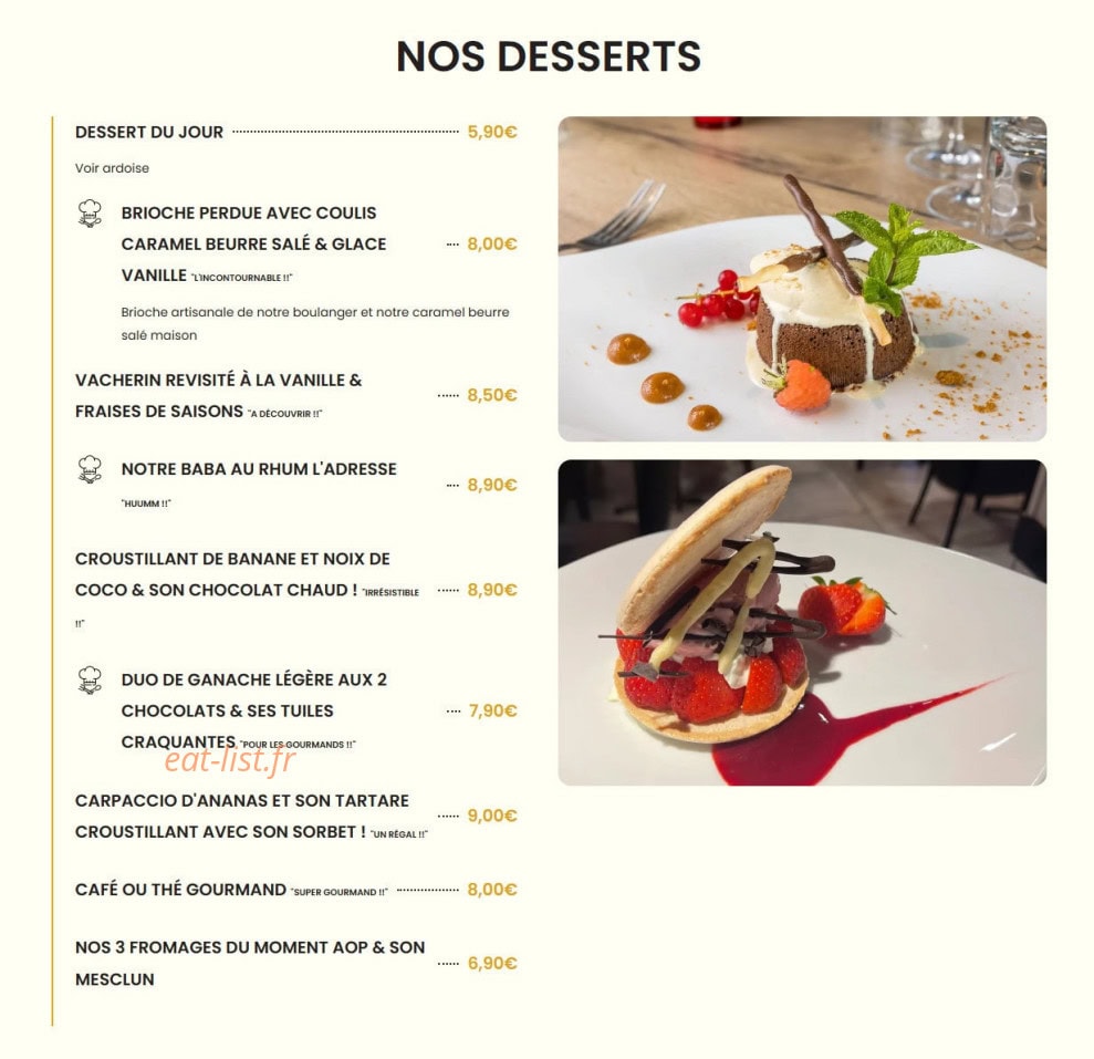 L'Adresse — carte page 4
