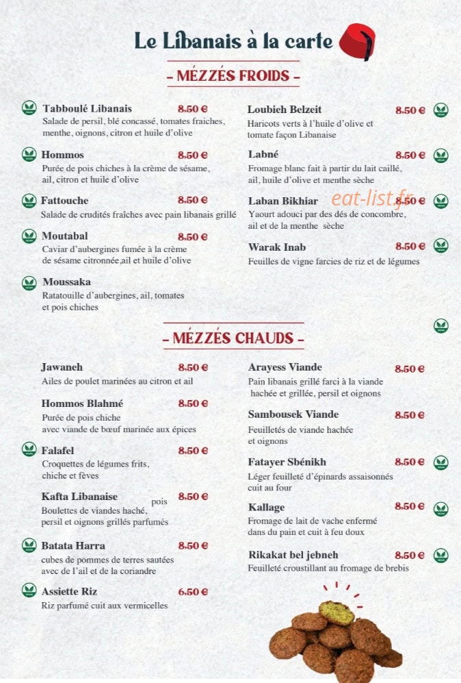 Le Libanais — carte page 3