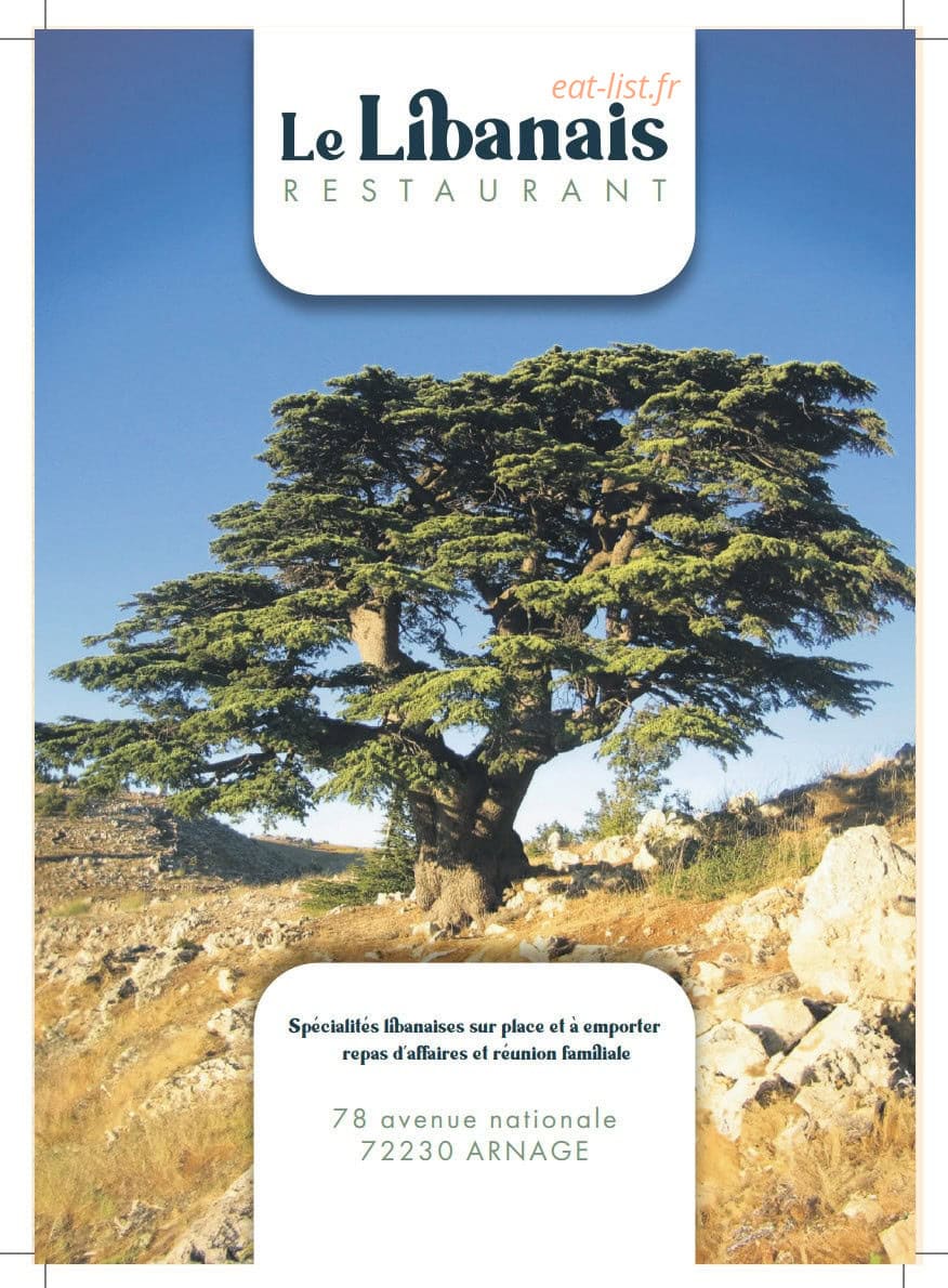 Le Libanais — carte page 1