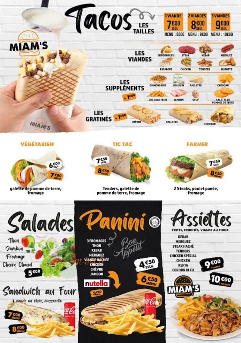 Miam's — carte page 3