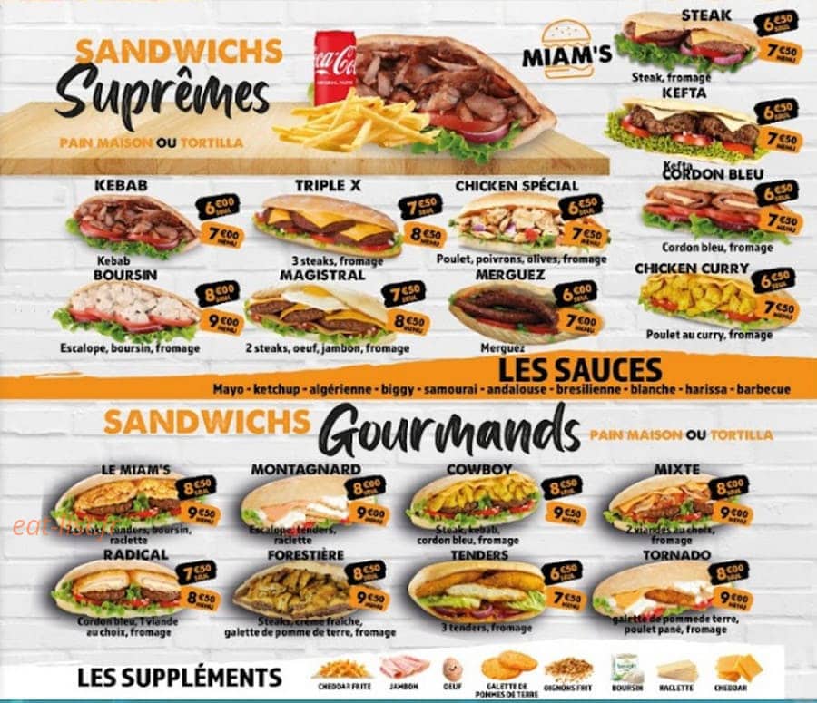 Miam's — carte page 5
