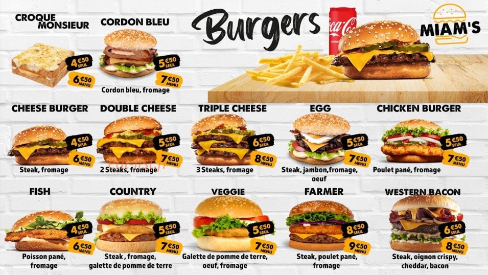 Miam's — carte page 2