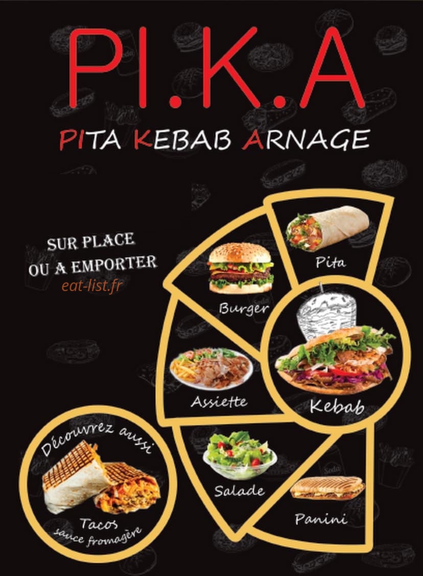 Pita Kebab Arnage — carte page 1