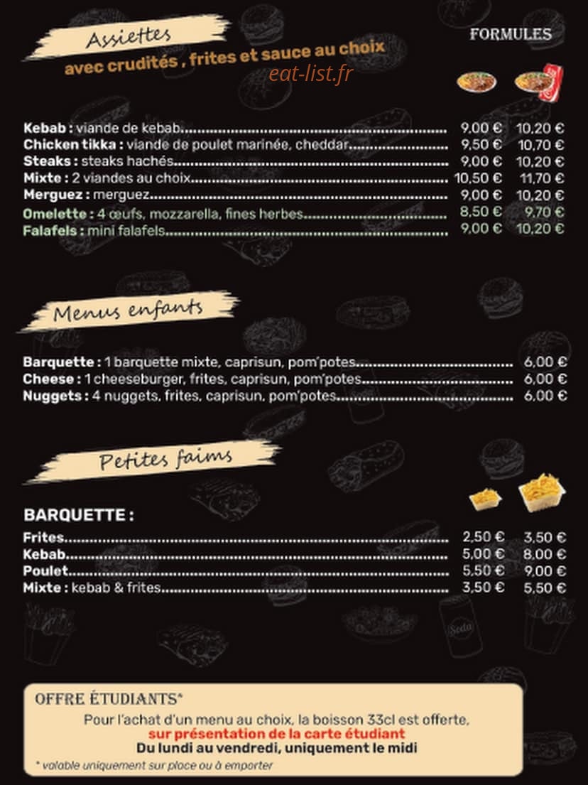 Pita Kebab Arnage — carte page 2
