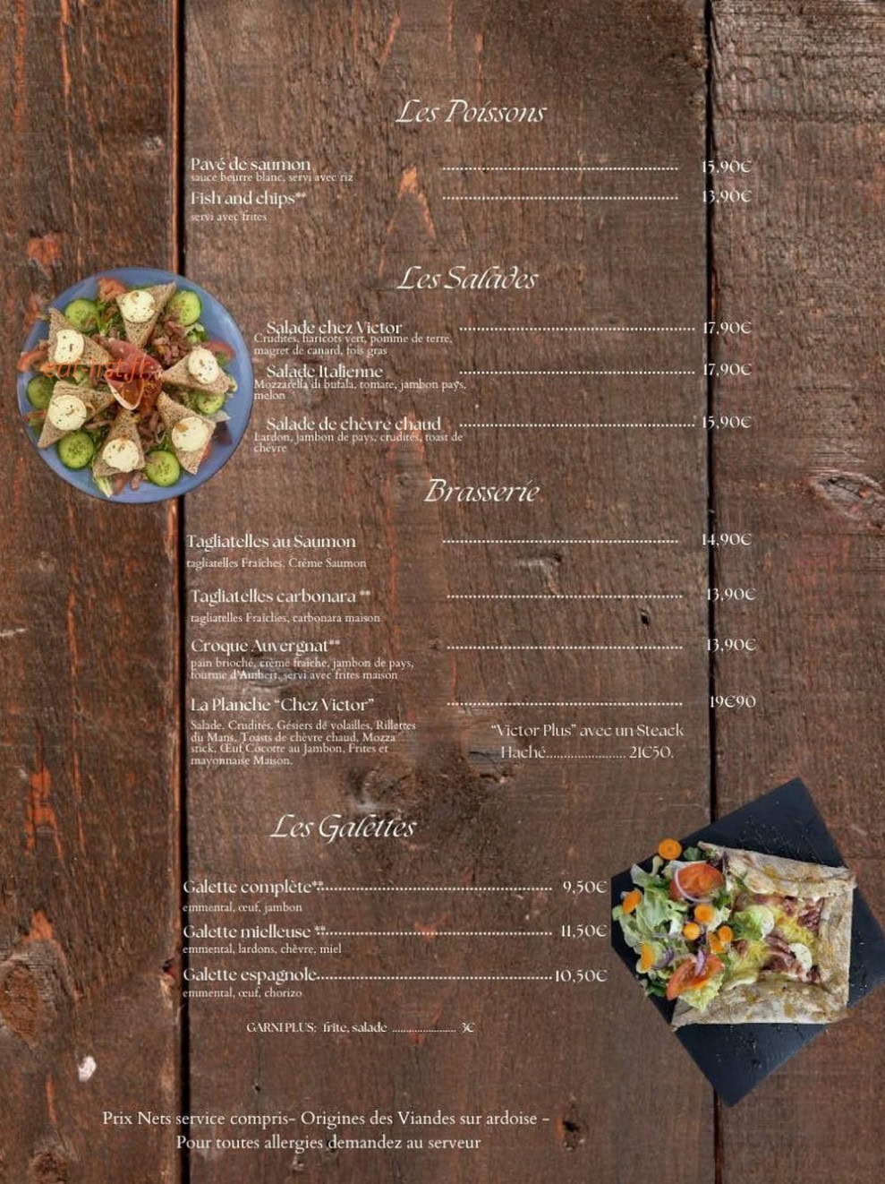 Chez Victor — carte page 3
