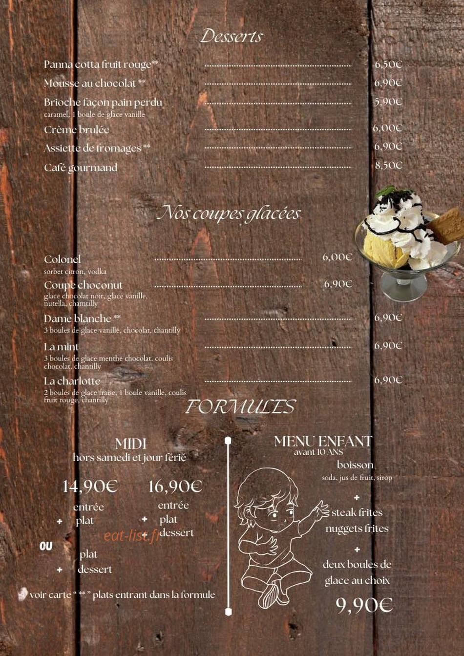 Chez Victor — carte page 4
