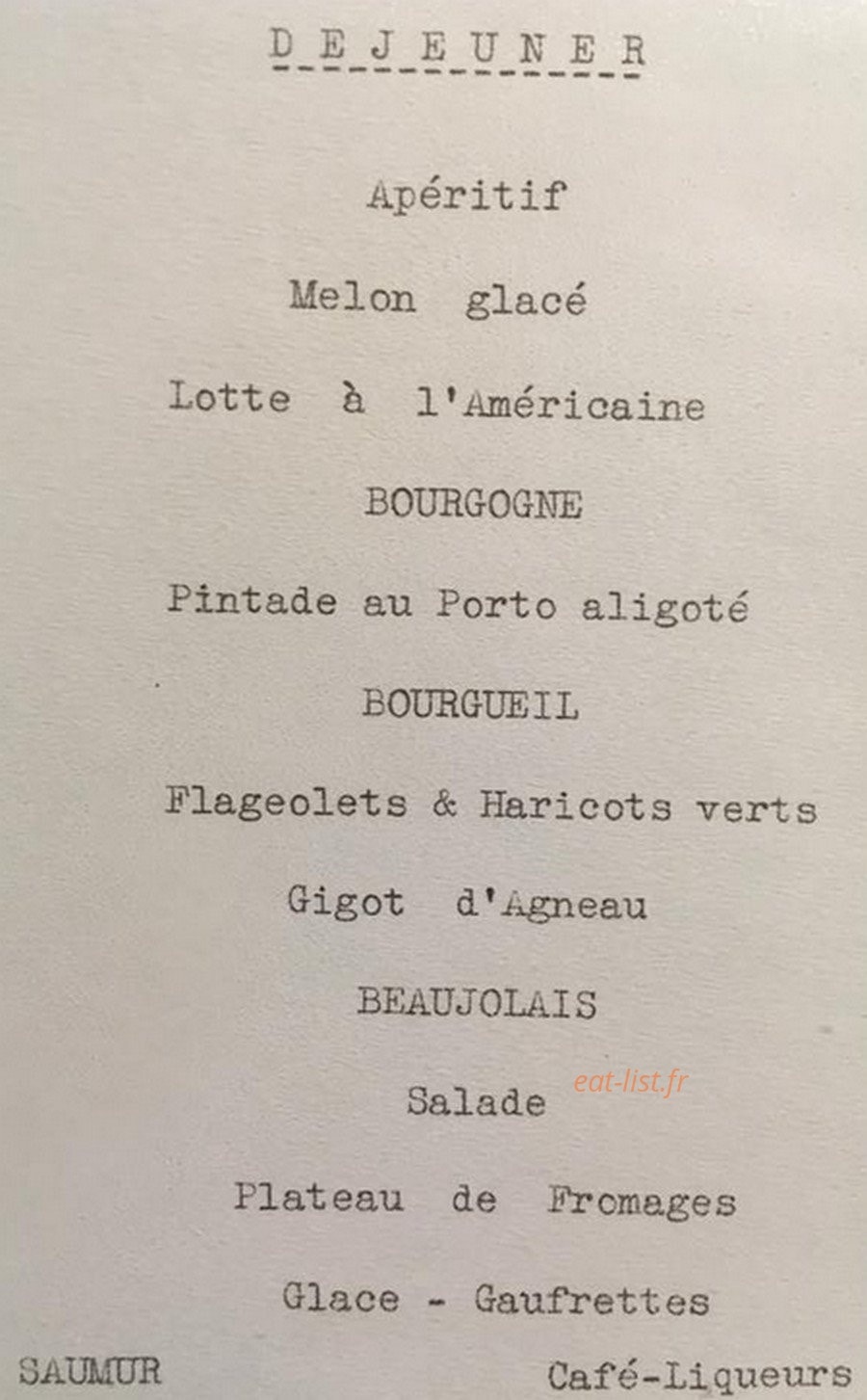 Les Gourmets Bélinois — carte page 2