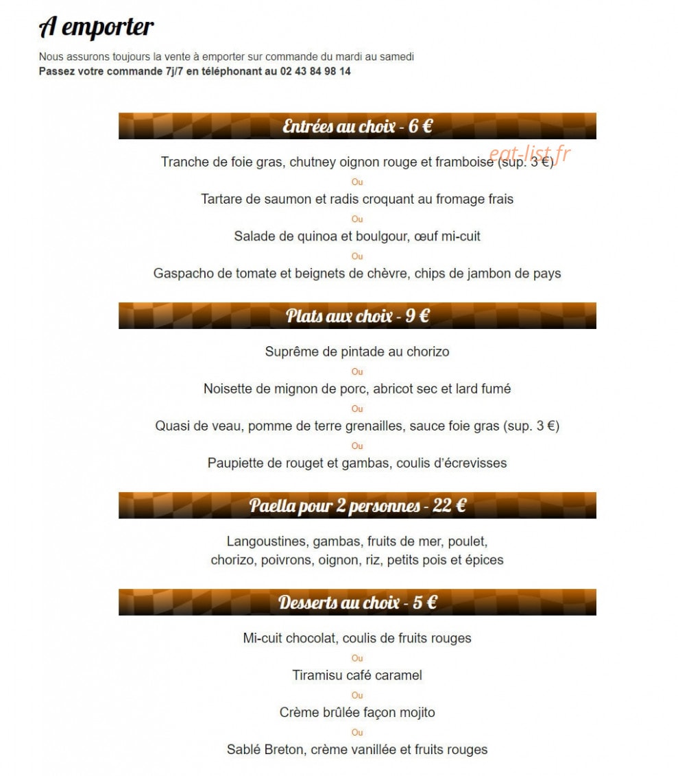 Auberge Des Hunaudieres — carte page 5
