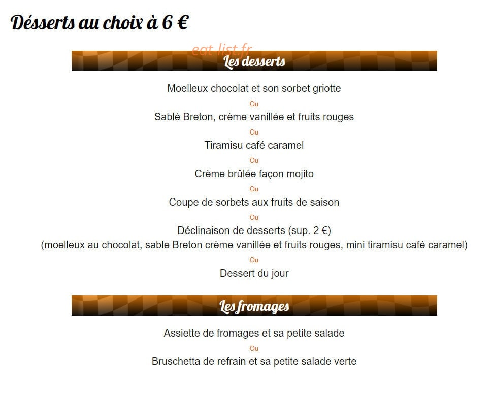 Auberge Des Hunaudieres — carte page 4