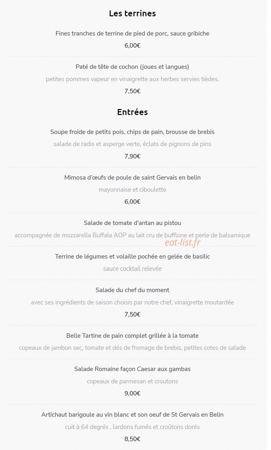 Bombance — carte page 3