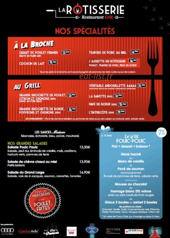 La Rotisserie — carte page 2