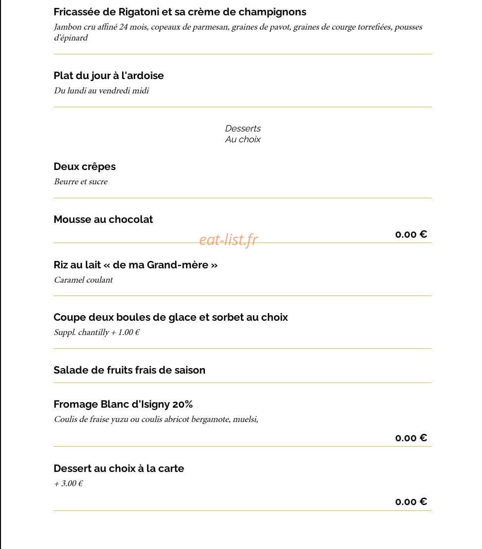 La Taverne Le Mans — carte page 10