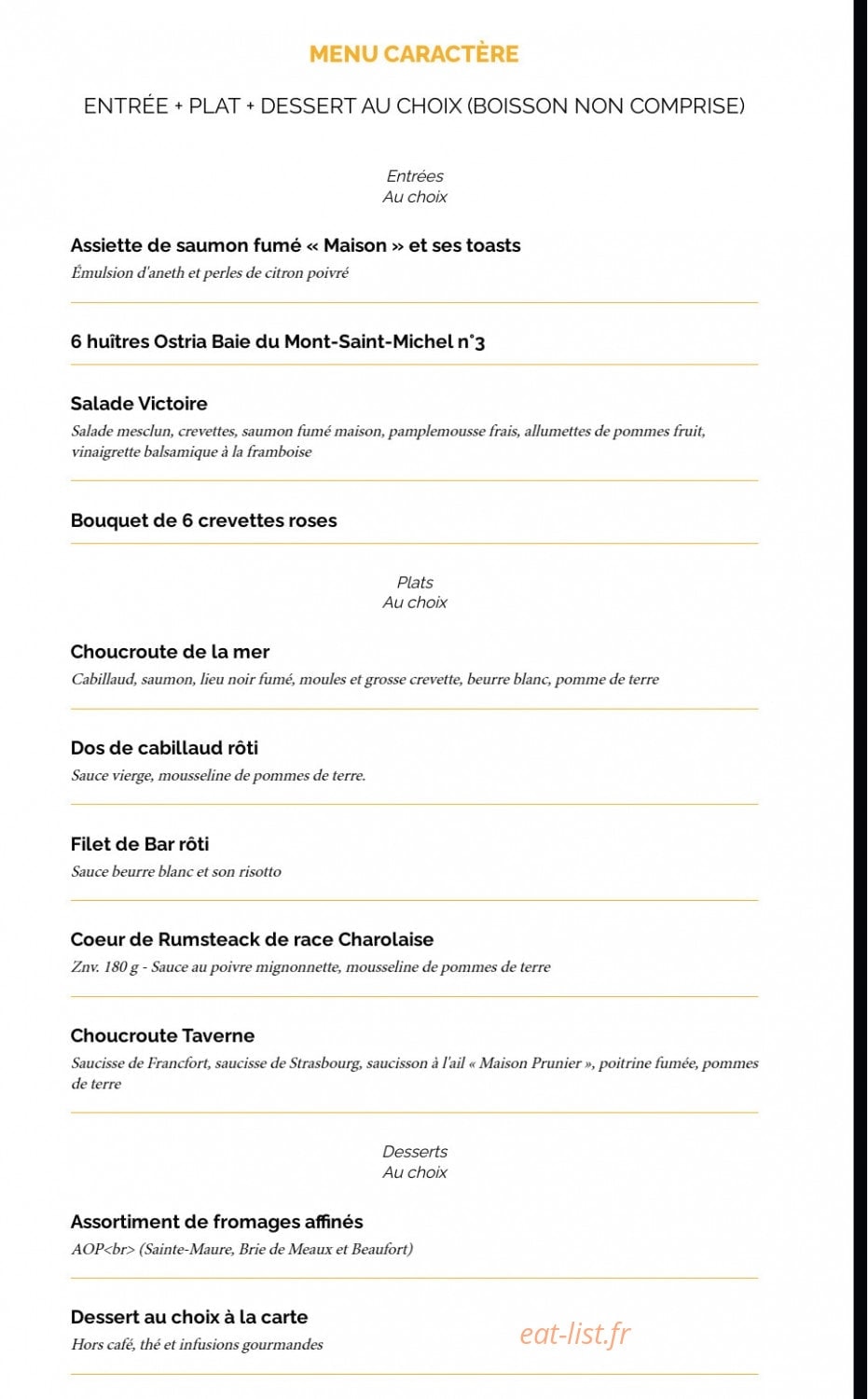 La Taverne Le Mans — carte page 11
