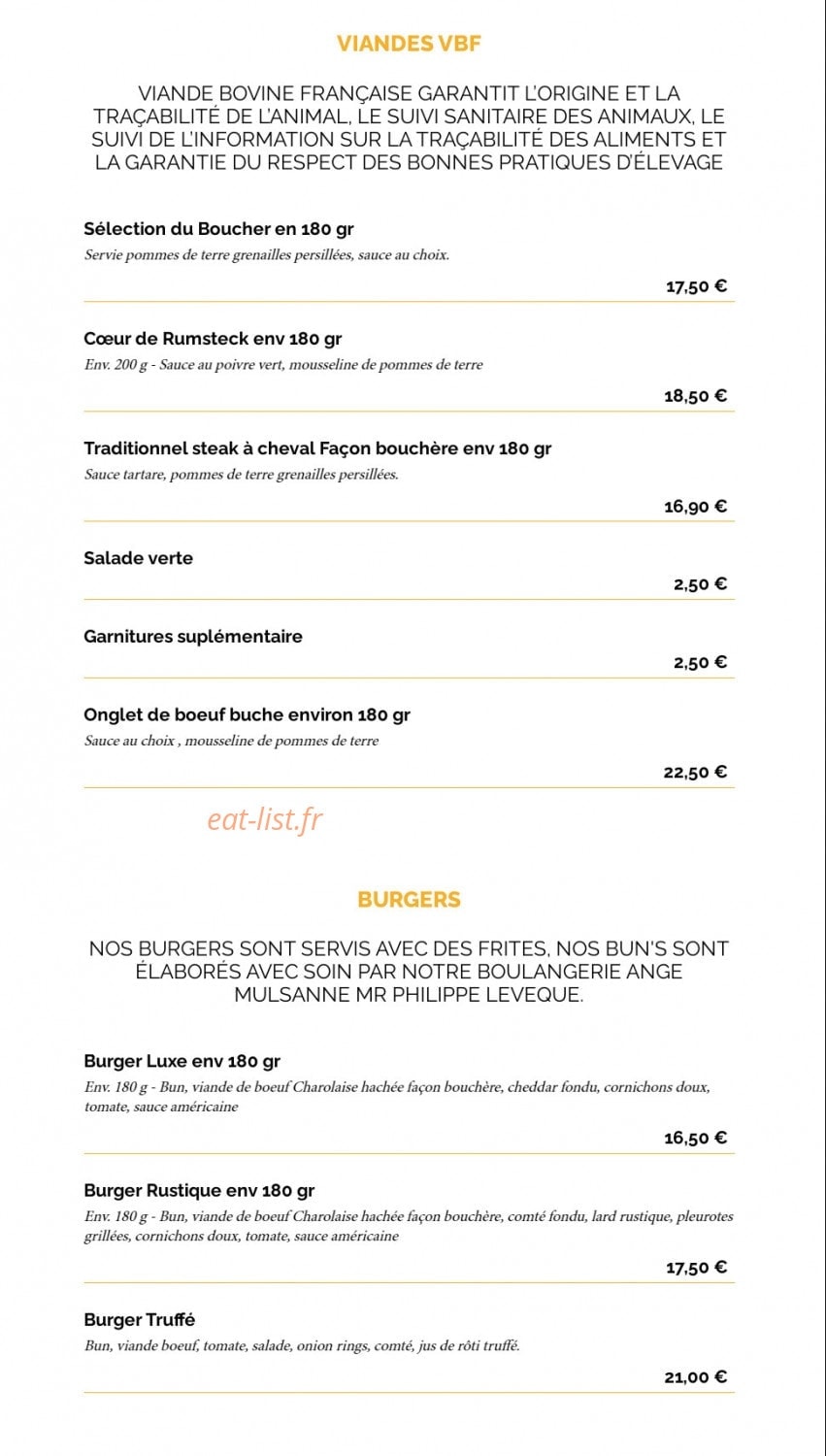 La Taverne Le Mans — carte page 7