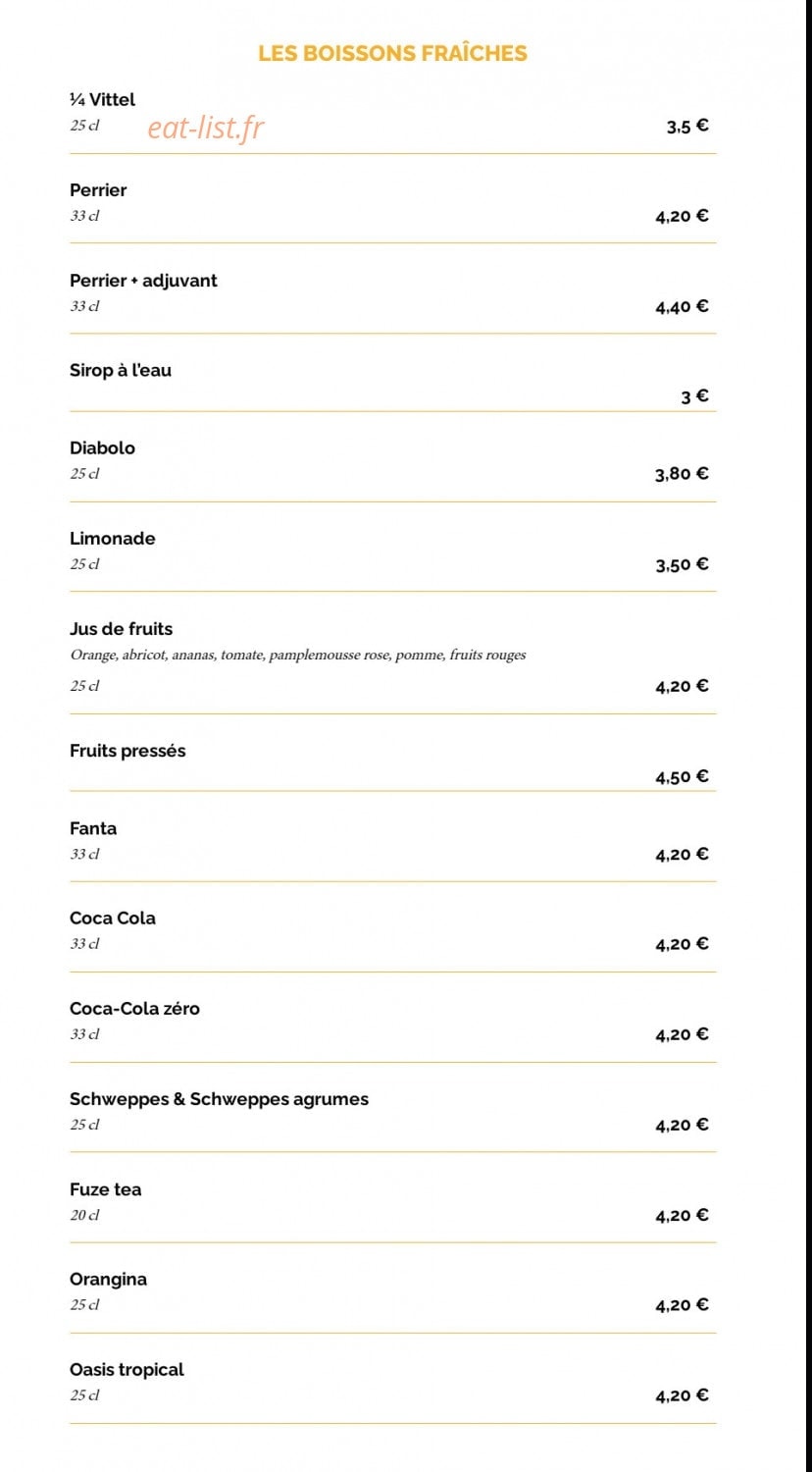La Taverne Le Mans — carte page 28