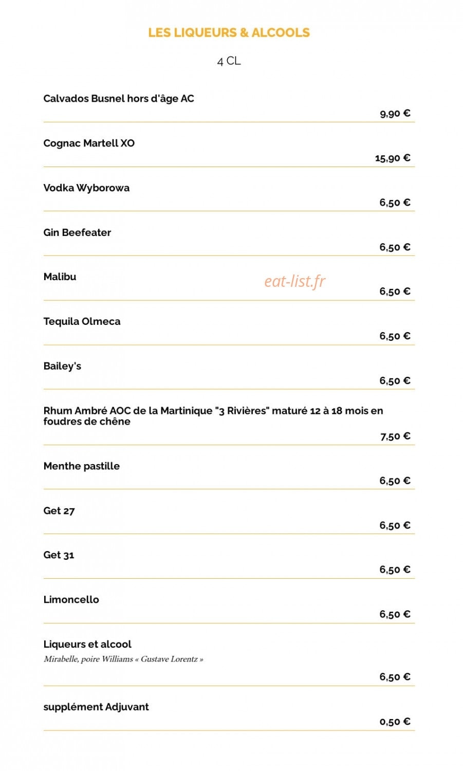 La Taverne Le Mans — carte page 27