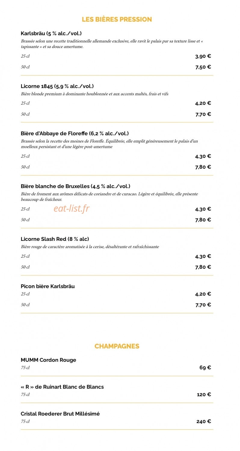 La Taverne Le Mans — carte page 22