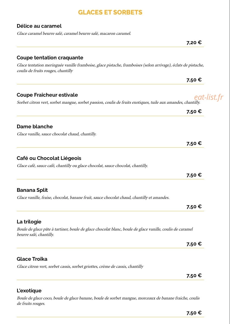 La Taverne Le Mans — carte page 14