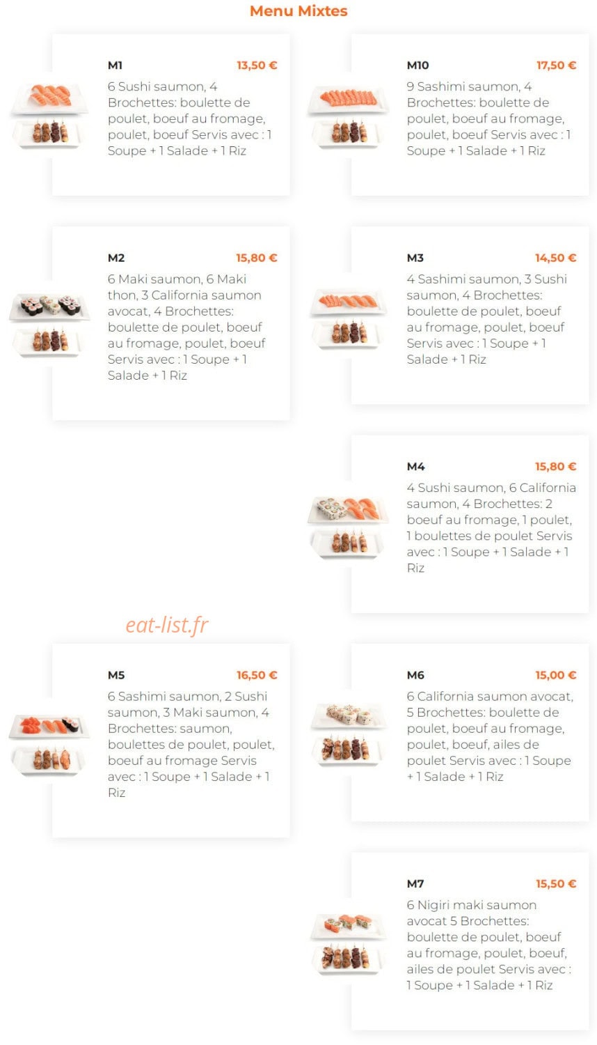 To sushi — carte page 8