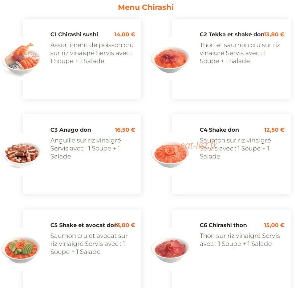 To sushi — carte page 7