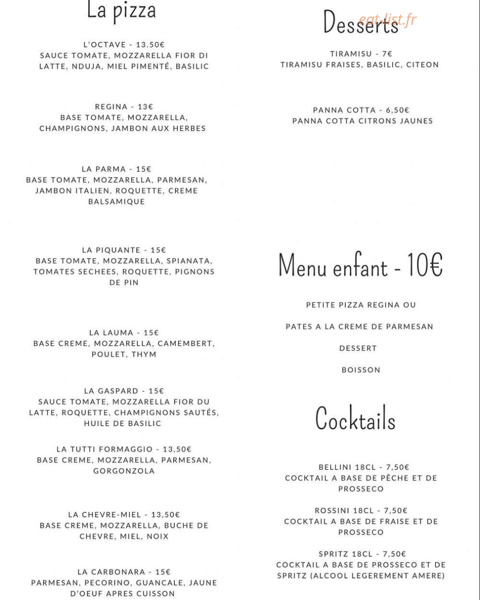 A Tavola ! — carte page 2