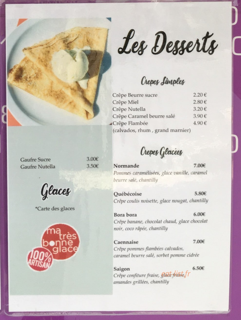 Le Purple — carte page 3