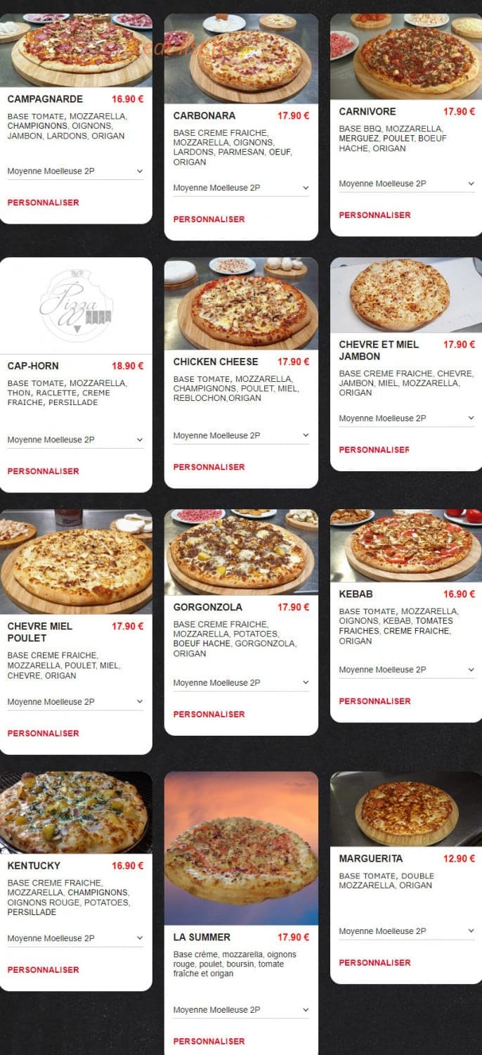 Pizza N'Co — carte page 3
