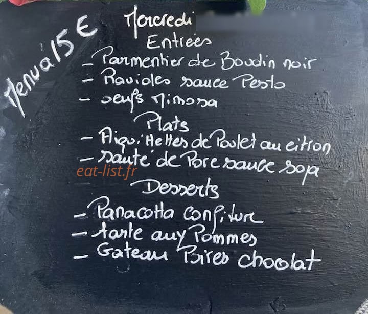 Chez cathy — carte page 1