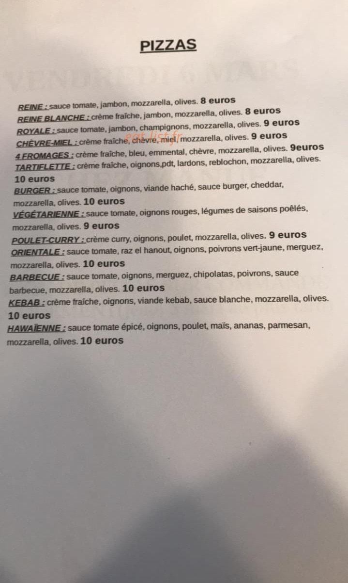 Chez Manue — carte page 1