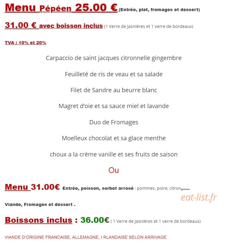 Auberge du braconnier — carte page 3
