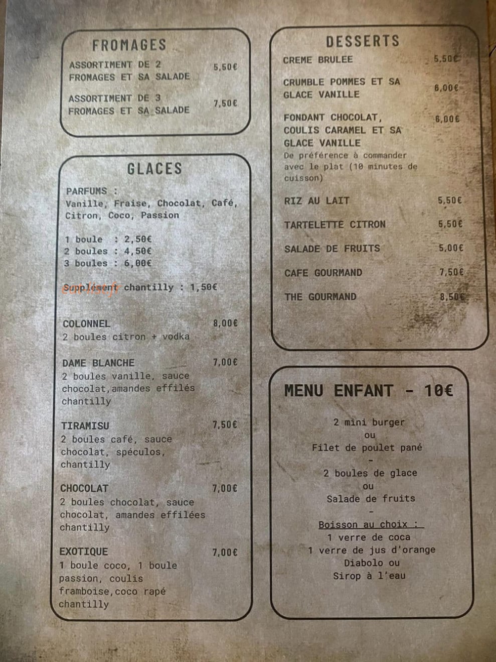 Bistro Gueranger — carte page 3