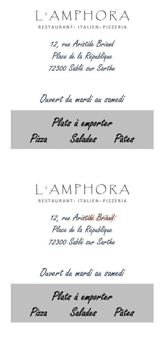 L'Amphora — carte page 1