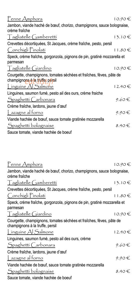 L'Amphora — carte page 5