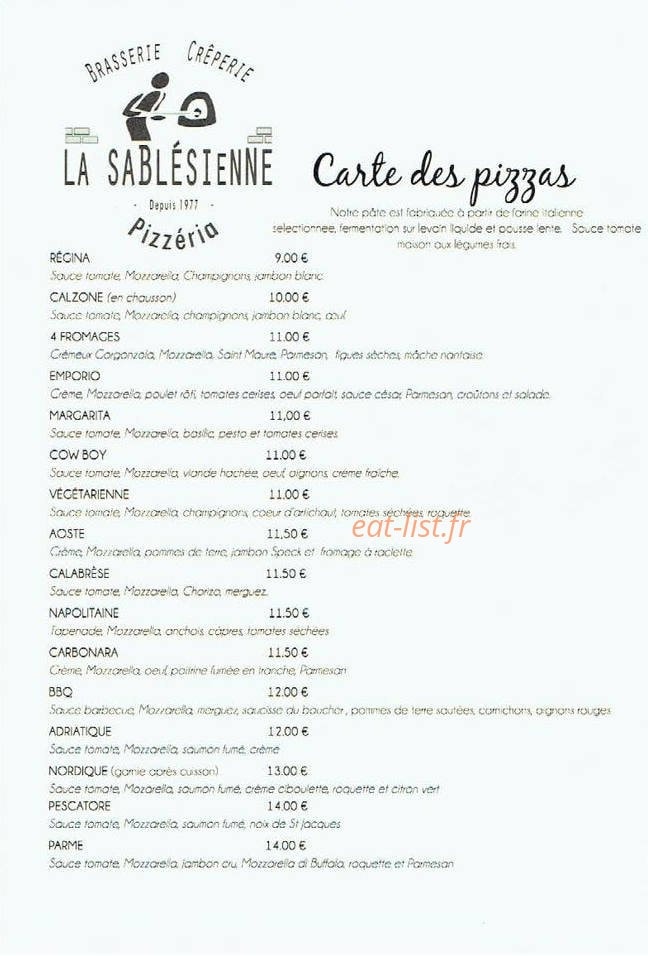 La Sablesienne — carte page 1
