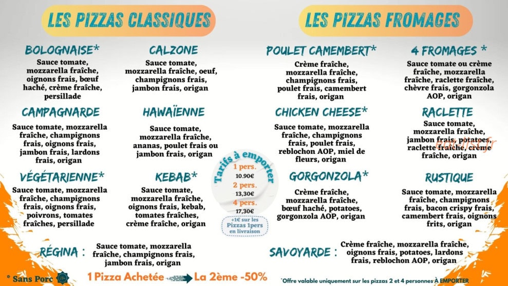 Pizza n'co — carte page 3