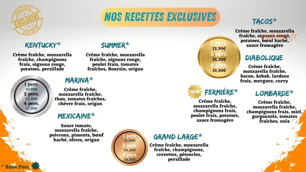 Pizza n'co — carte page 2