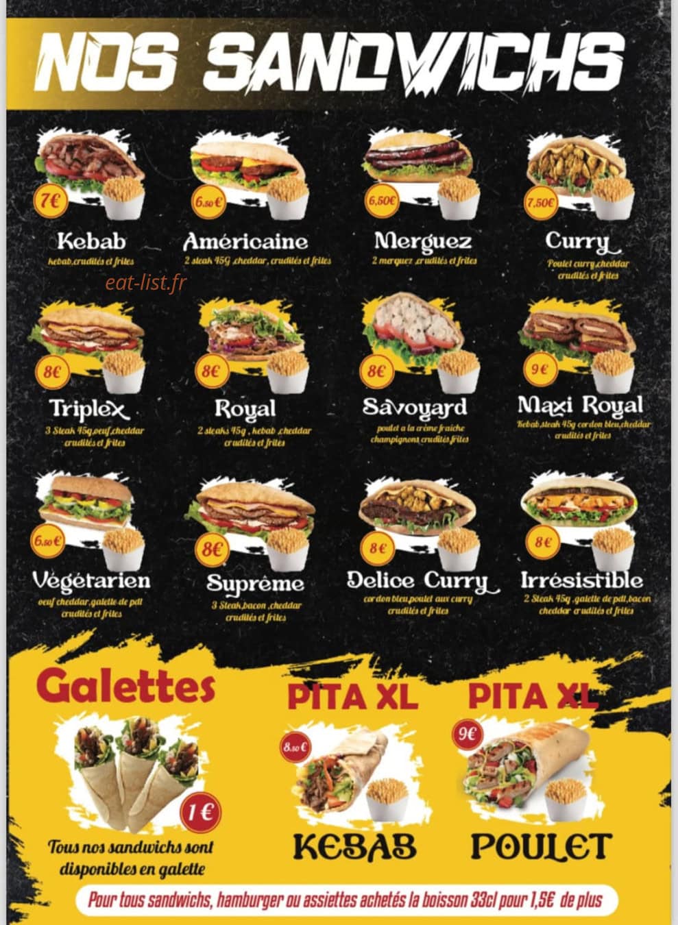 Royal kebab Pizza — carte page 4
