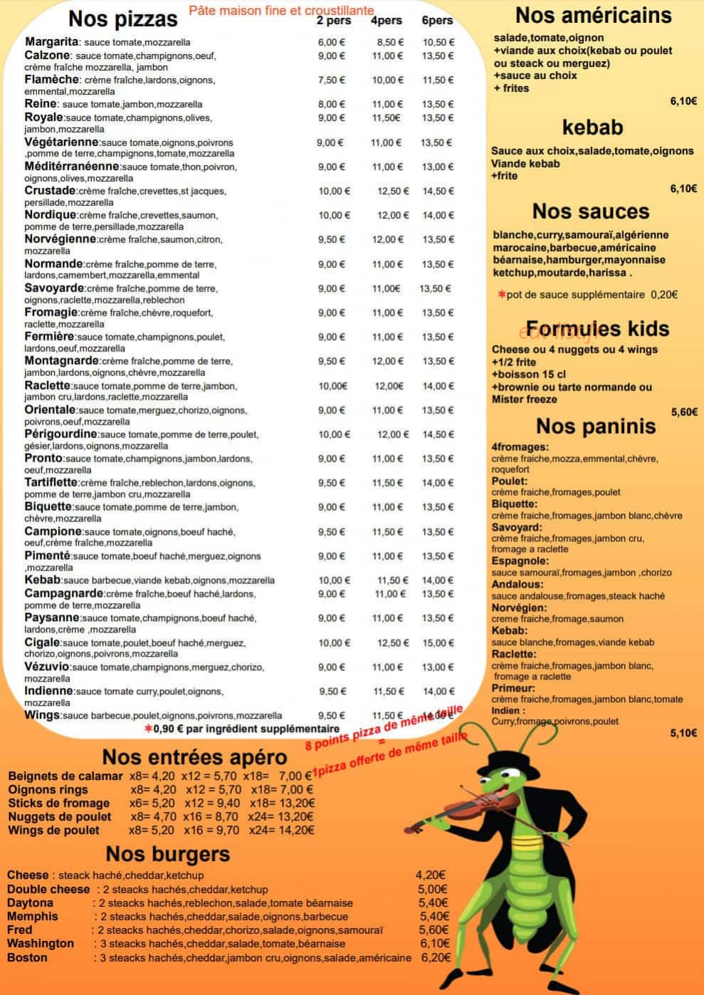 La cigale — carte page 1