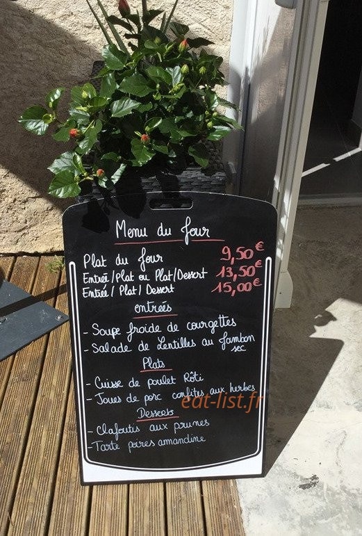 B le restaurant — carte page 1