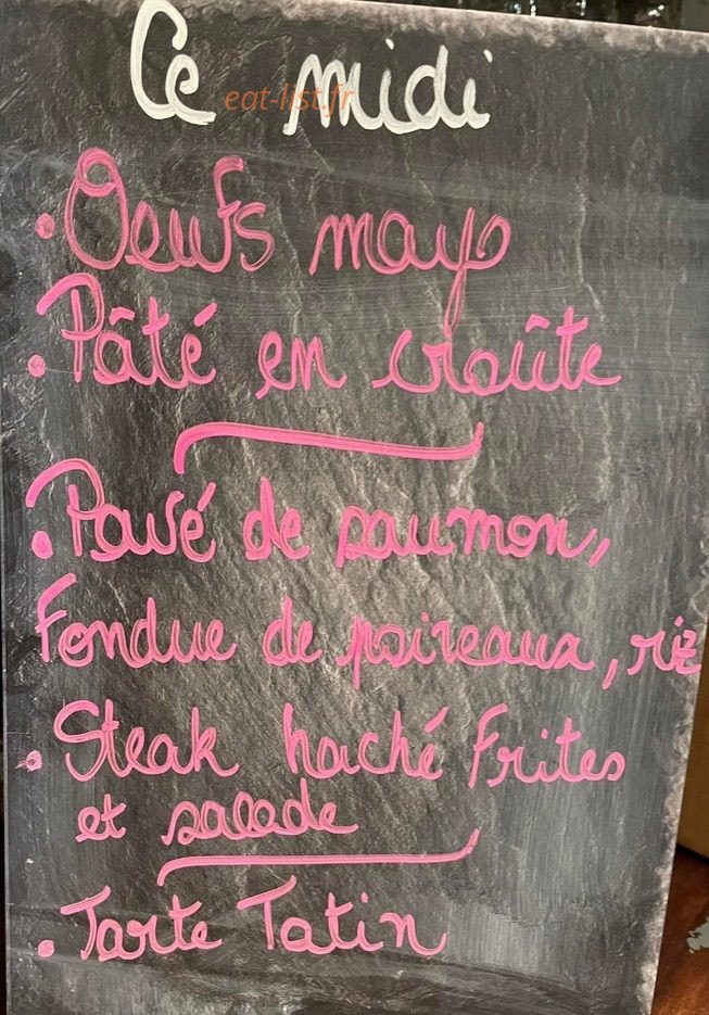 Café des Arts — carte page 1