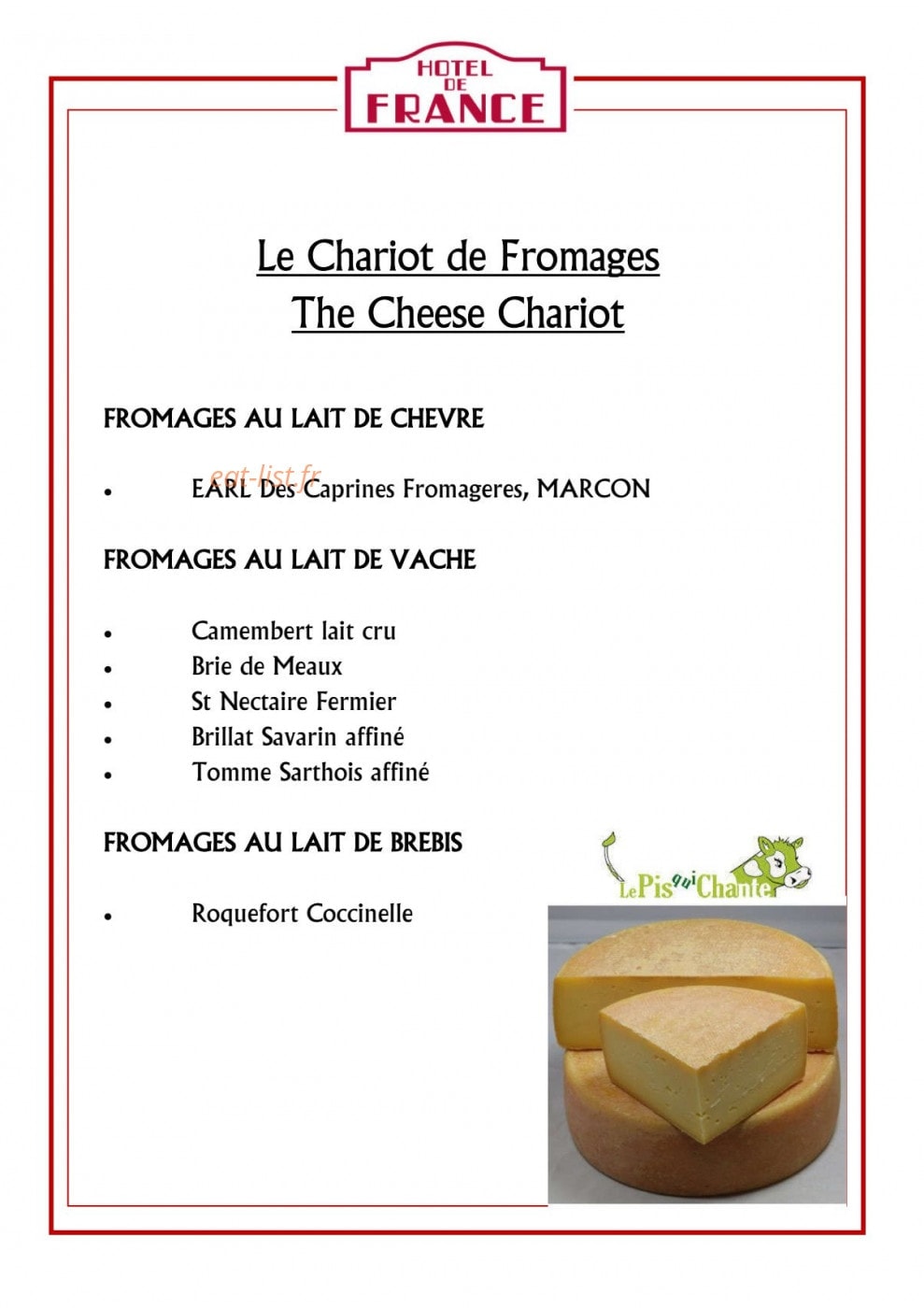 Le Relais de Ronsard — carte page 3