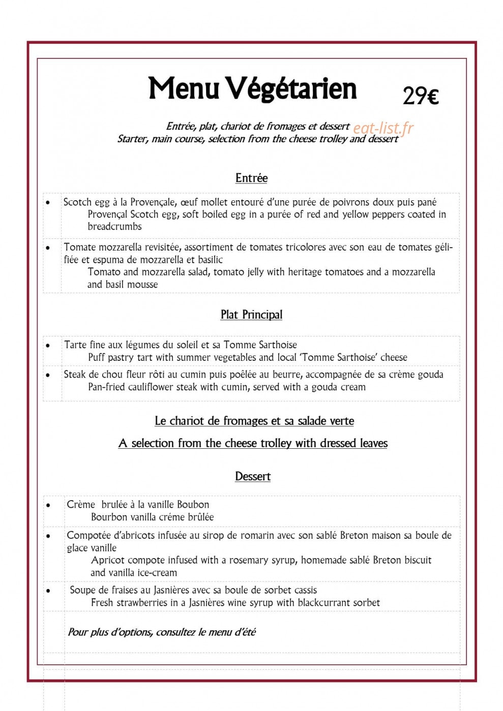 Le Relais de Ronsard — carte page 5