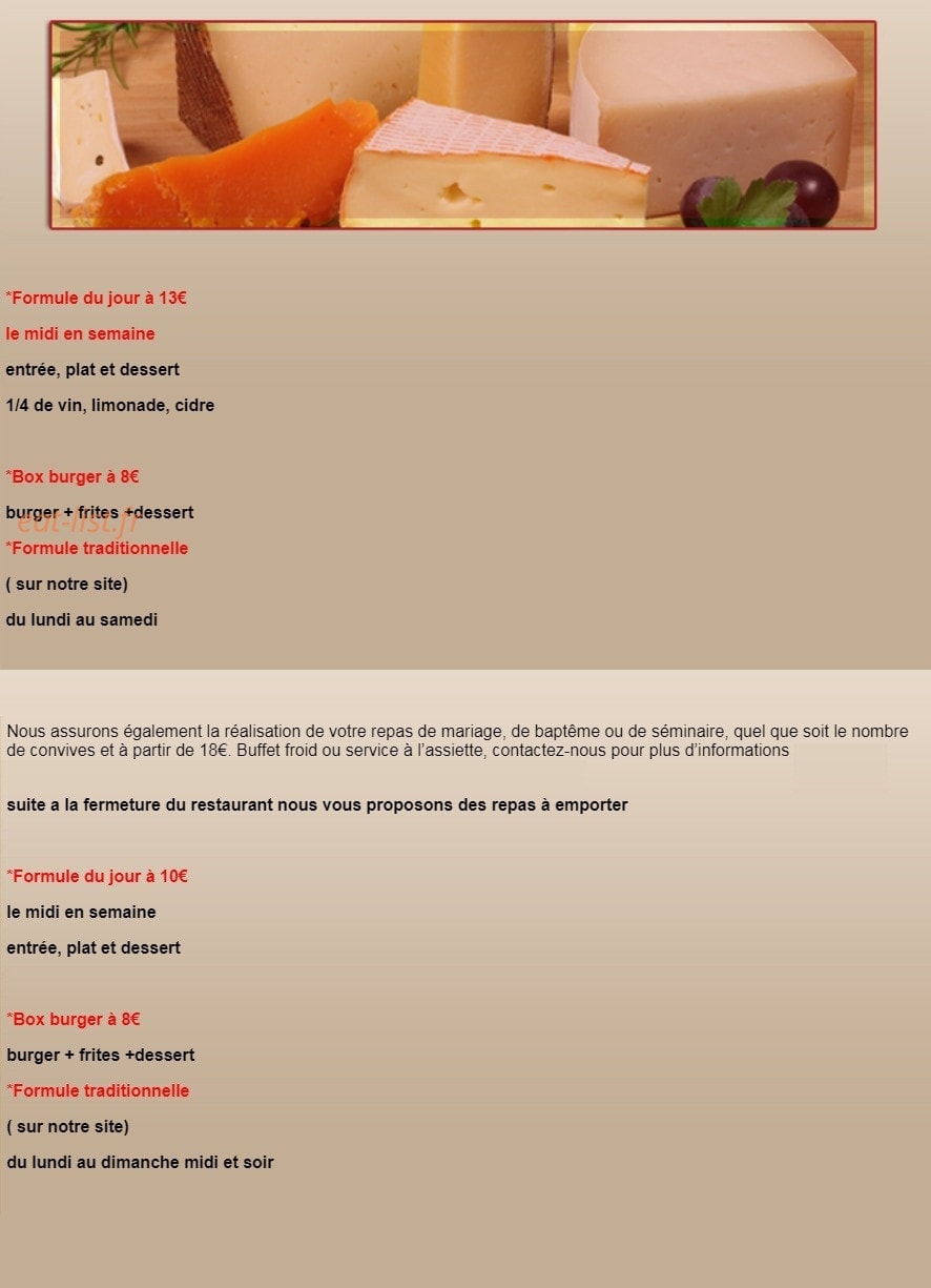 Restaurant De La Place — carte page 4